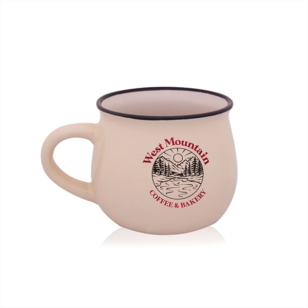 12 oz. Two-Tone Potbelly Ceramic Mug w/ 2 Color Imprint - 12 oz. Two-Tone Potbelly Ceramic Mug w/ 2 Color Imprint - Image 1 of 4