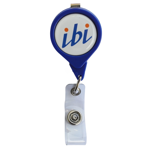 No-Twist Round Retractable Badge Reel w/ Bulldog Clip - No-Twist Round Retractable Badge Reel w/ Bulldog Clip - Image 2 of 7