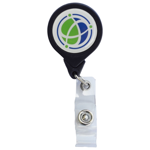 No-Twist Round Retractable Badge Reel w/ Bulldog Clip - No-Twist Round Retractable Badge Reel w/ Bulldog Clip - Image 4 of 7