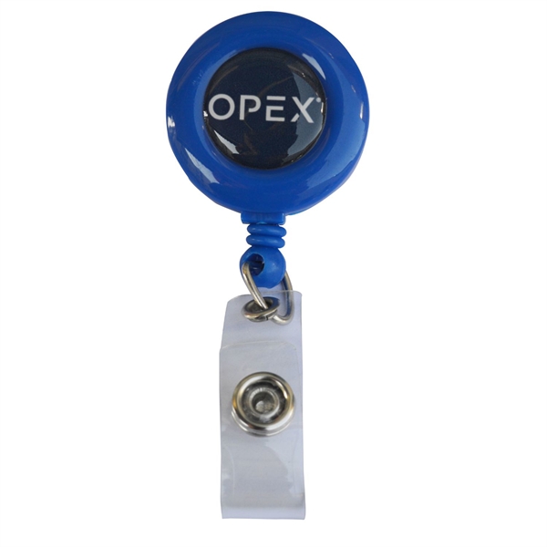 Round Retractable Badge Reel w/ Bulldog Clip on backing - Round Retractable Badge Reel w/ Bulldog Clip on backing - Image 8 of 9