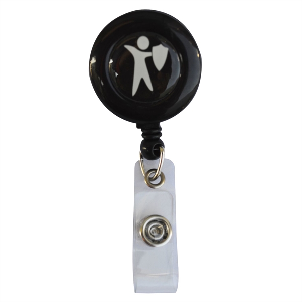 Round Retractable Badge Reel w/ Bulldog Clip on backing - Round Retractable Badge Reel w/ Bulldog Clip on backing - Image 4 of 9