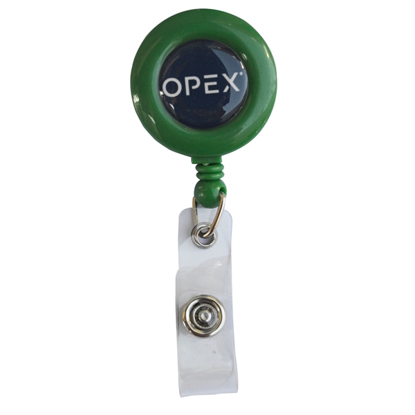 Round Retractable Badge Reel w/ Bulldog Clip on backing - Round Retractable Badge Reel w/ Bulldog Clip on backing - Image 6 of 9