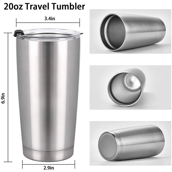 20 oz Vacuum Insulated Tumbler with Lid - 20 oz Vacuum Insulated Tumbler with Lid - Image 3 of 4