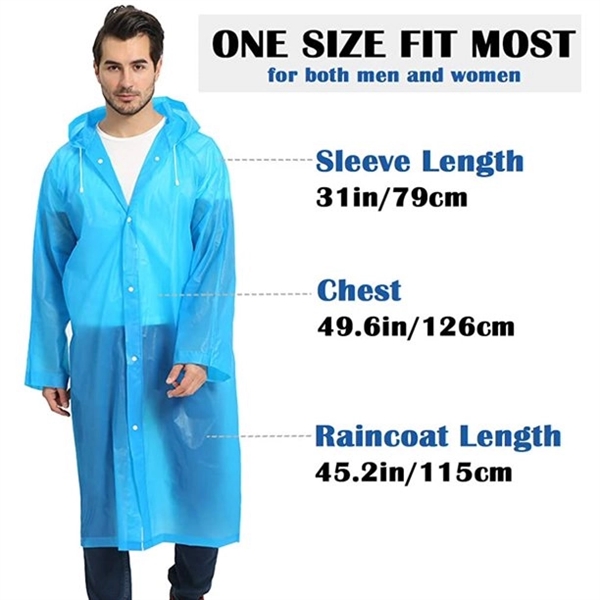 Waterproof Rain Jacket Clear Raincoat - Waterproof Rain Jacket Clear Raincoat - Image 2 of 5