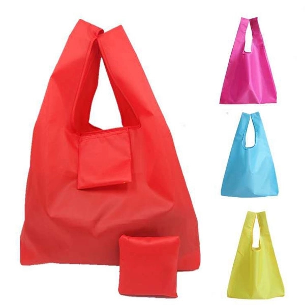 Foldaway T Shirt RPET Shopping Bag - Foldaway T Shirt RPET Shopping Bag - Image 3 of 8