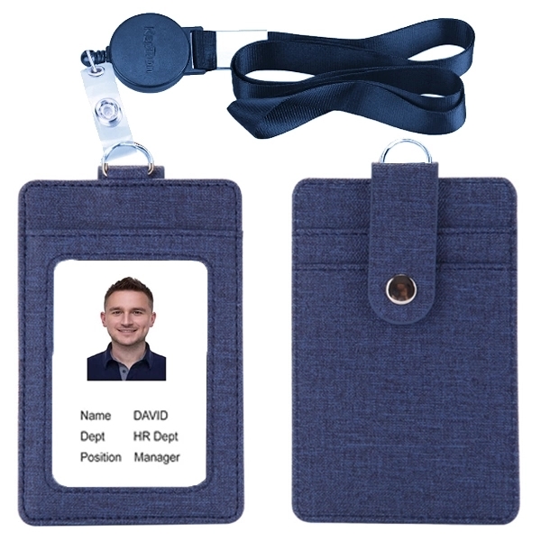 Badge Holder with Adjustable Retractable Lanyards - Badge Holder with Adjustable Retractable Lanyards - Image 0 of 3