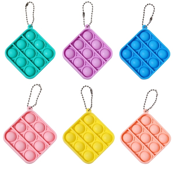 Square Push Pop Keychain - Square Push Pop Keychain - Image 0 of 7