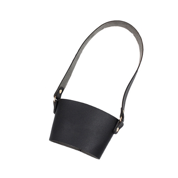 Reusable Leather Cup Sleeve - Reusable Leather Cup Sleeve - Image 4 of 4