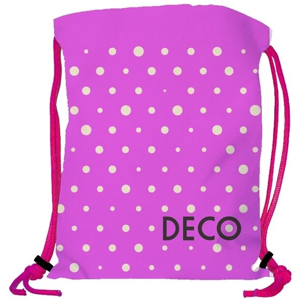Super Double Sided Sublimated Drawstring Backpack - Super Double Sided Sublimated Drawstring Backpack - Image 9 of 23