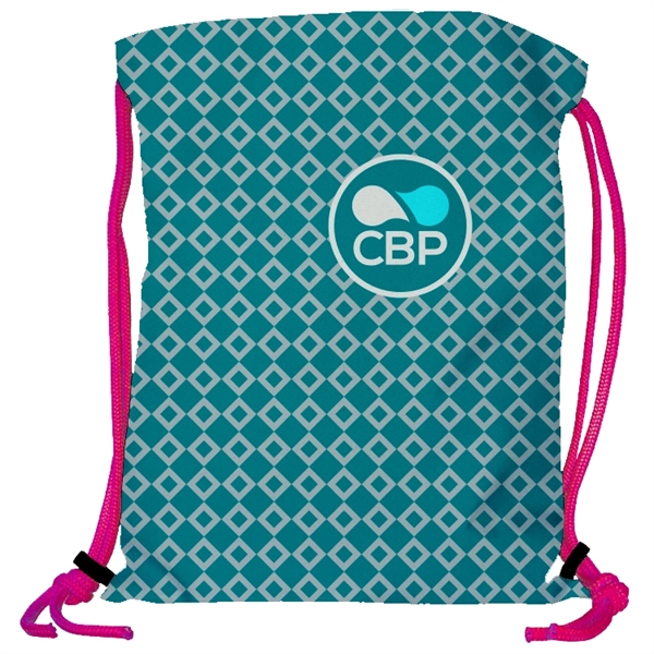 Super Double Sided Sublimated Drawstring Backpack - Super Double Sided Sublimated Drawstring Backpack - Image 11 of 23