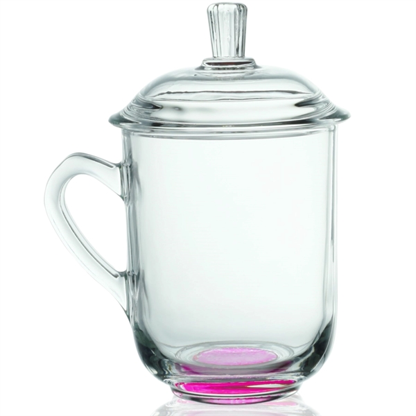 13 oz. Glass Coffee Mugs with Lids - 13 oz. Glass Coffee Mugs with Lids - Image 4 of 7