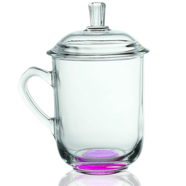 13 oz. Glass Coffee Mugs with Lids - 13 oz. Glass Coffee Mugs with Lids - Image 5 of 7