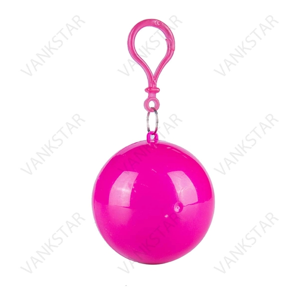 Disposable Raincoat Poncho Ball With Keychain - Disposable Raincoat Poncho Ball With Keychain - Image 2 of 4