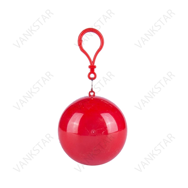 Disposable Raincoat Poncho Ball With Keychain - Disposable Raincoat Poncho Ball With Keychain - Image 3 of 4