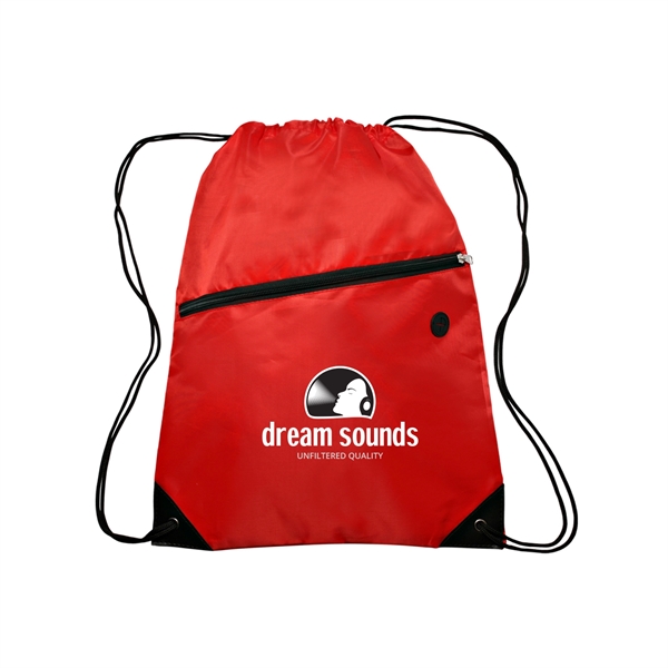 GLOBE TROTTER Drawstring Backpacks with Pocket 2 Color Imp. - GLOBE TROTTER Drawstring Backpacks with Pocket 2 Color Imp. - Image 1 of 7