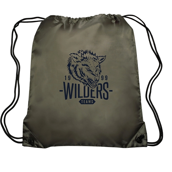 GO-EZ Polyester Drawstring Backpacks w/ 1 Color Imprint - GO-EZ Polyester Drawstring Backpacks w/ 1 Color Imprint - Image 1 of 34