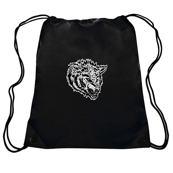 GO-EZ Polyester Drawstring Backpacks w/ 1 Color Imprint - GO-EZ Polyester Drawstring Backpacks w/ 1 Color Imprint - Image 3 of 34