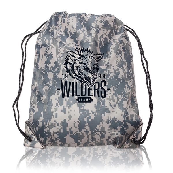 GO-EZ Polyester Drawstring Backpacks w/ 1 Color Imprint - GO-EZ Polyester Drawstring Backpacks w/ 1 Color Imprint - Image 8 of 34