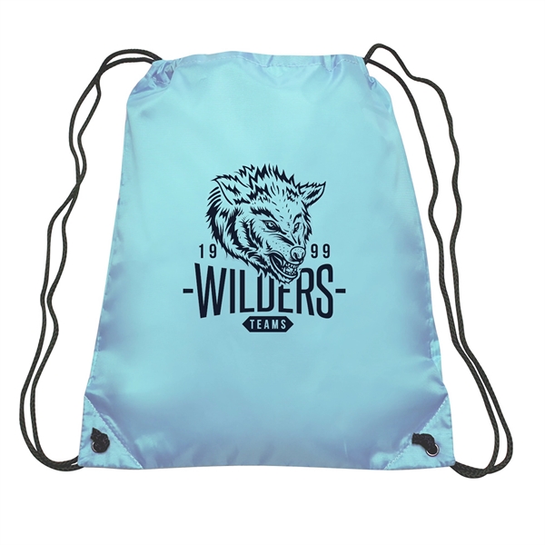 GO-EZ Polyester Drawstring Backpacks w/ 1 Color Imprint - GO-EZ Polyester Drawstring Backpacks w/ 1 Color Imprint - Image 10 of 34
