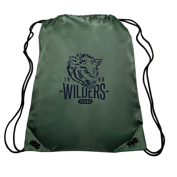 GO-EZ Polyester Drawstring Backpacks w/ 1 Color Imprint - GO-EZ Polyester Drawstring Backpacks w/ 1 Color Imprint - Image 12 of 34