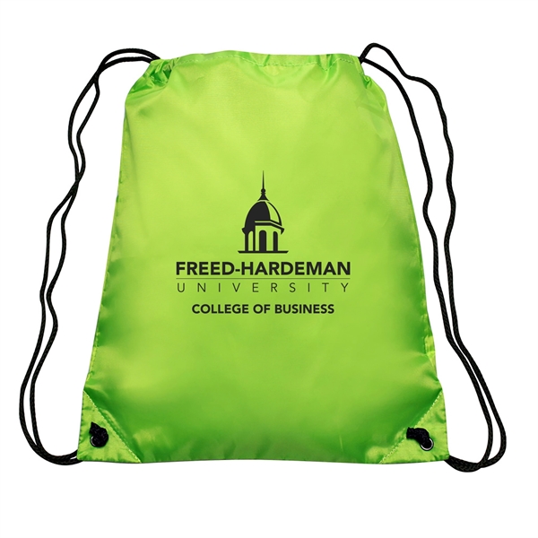 GO-EZ Polyester Drawstring Backpacks w/ 1 Color Imprint - GO-EZ Polyester Drawstring Backpacks w/ 1 Color Imprint - Image 14 of 34