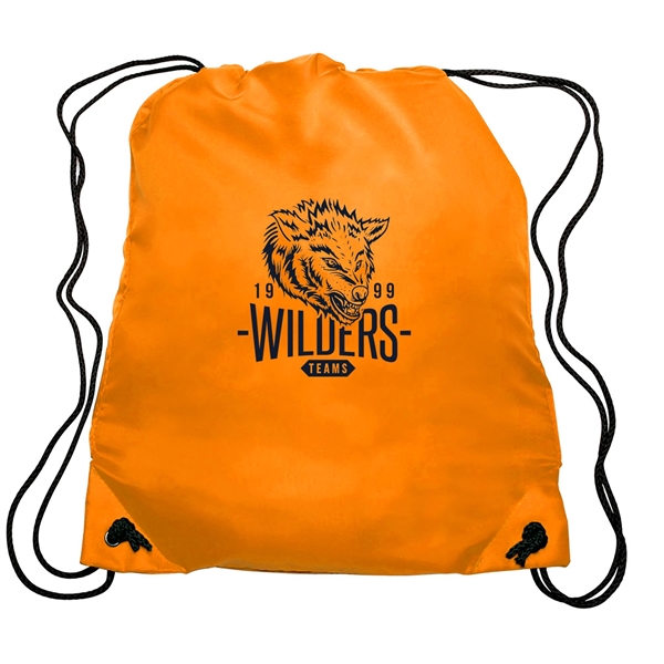 GO-EZ Polyester Drawstring Backpacks w/ 1 Color Imprint - GO-EZ Polyester Drawstring Backpacks w/ 1 Color Imprint - Image 18 of 34