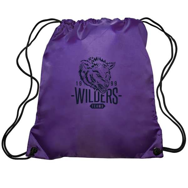 GO-EZ Polyester Drawstring Backpacks w/ 1 Color Imprint - GO-EZ Polyester Drawstring Backpacks w/ 1 Color Imprint - Image 20 of 34