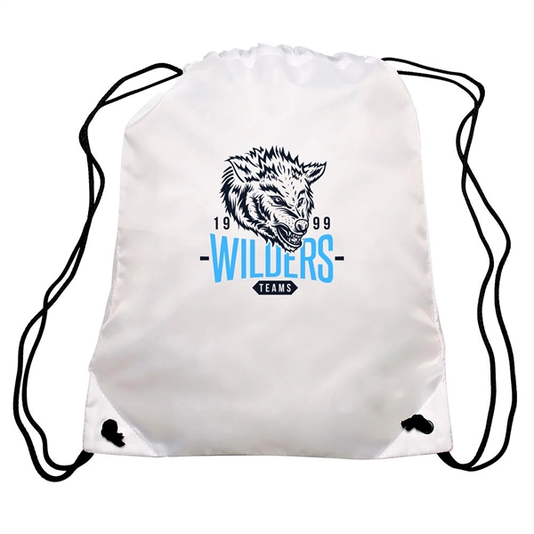 GO-EZ Polyester Drawstring Backpacks w/ 2 Color Imprint - GO-EZ Polyester Drawstring Backpacks w/ 2 Color Imprint - Image 14 of 15