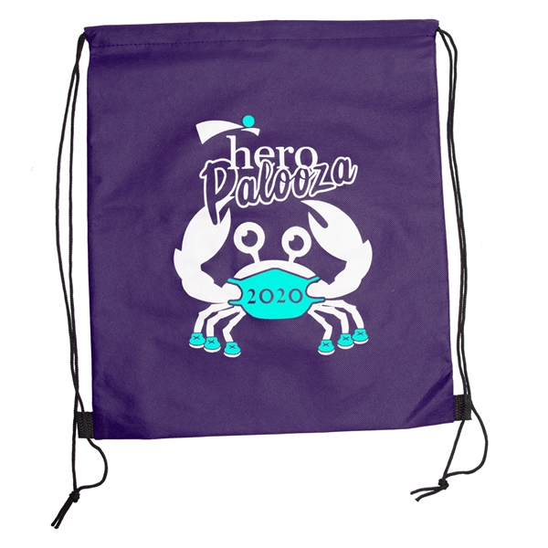 WANDERLUST Non-Woven Drawstring Backpacks w/ 2 Color Imprint - WANDERLUST Non-Woven Drawstring Backpacks w/ 2 Color Imprint - Image 6 of 11
