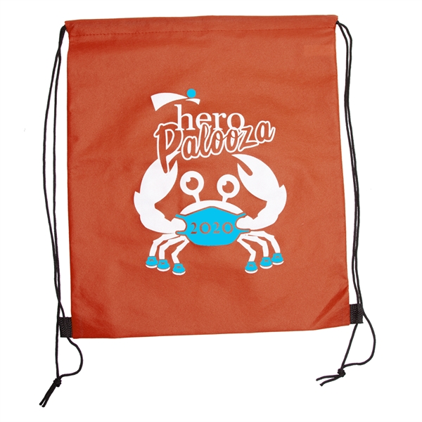 WANDERLUST Non-Woven Drawstring Backpacks w/ 2 Color Imprint - WANDERLUST Non-Woven Drawstring Backpacks w/ 2 Color Imprint - Image 10 of 11