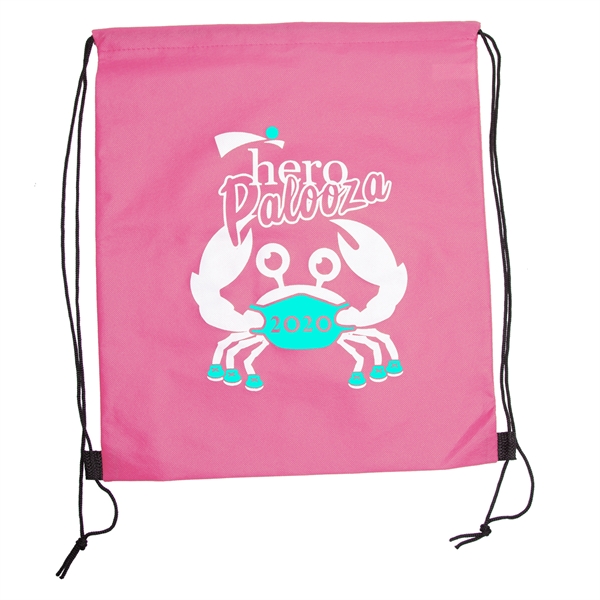 WANDERLUST Non-Woven Drawstring Backpacks w/ 2 Color Imprint - WANDERLUST Non-Woven Drawstring Backpacks w/ 2 Color Imprint - Image 11 of 11
