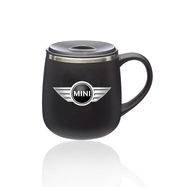 11 oz. Modern Stainless Steel Coffee Mugs with Lid - 11 oz. Modern Stainless Steel Coffee Mugs with Lid - Image 0 of 2