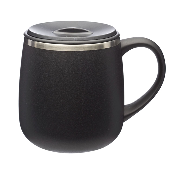 11 oz. Modern Stainless Steel Coffee Mugs with Lid - 11 oz. Modern Stainless Steel Coffee Mugs with Lid - Image 2 of 2