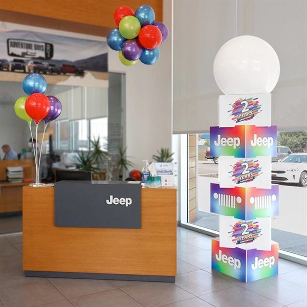 PermaShine® Printed Balloon Tower - PermaShine® Printed Balloon Tower - Image 3 of 7