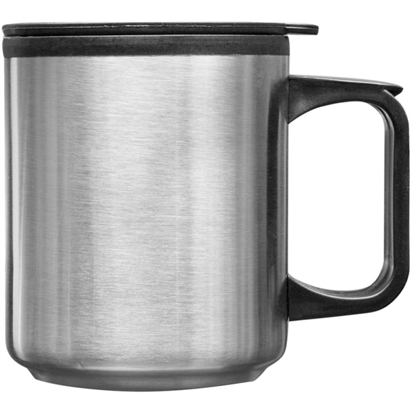 12 oz Double Wall Stainless Steel Travel Mugs With Handle - 12 oz Double Wall Stainless Steel Travel Mugs With Handle - Image 2 of 2