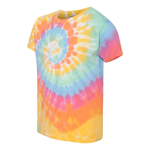 Dyenomite Youth Rainbow Cut-Spiral Tie-Dyed T-Shirt - Dyenomite Youth Rainbow Cut-Spiral Tie-Dyed T-Shirt - Image 10 of 20