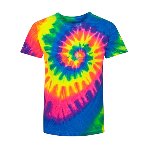 Dyenomite Youth Rainbow Cut-Spiral Tie-Dyed T-Shirt - Dyenomite Youth Rainbow Cut-Spiral Tie-Dyed T-Shirt - Image 15 of 20