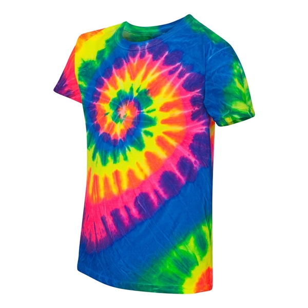 Dyenomite Youth Rainbow Cut-Spiral Tie-Dyed T-Shirt - Dyenomite Youth Rainbow Cut-Spiral Tie-Dyed T-Shirt - Image 16 of 20