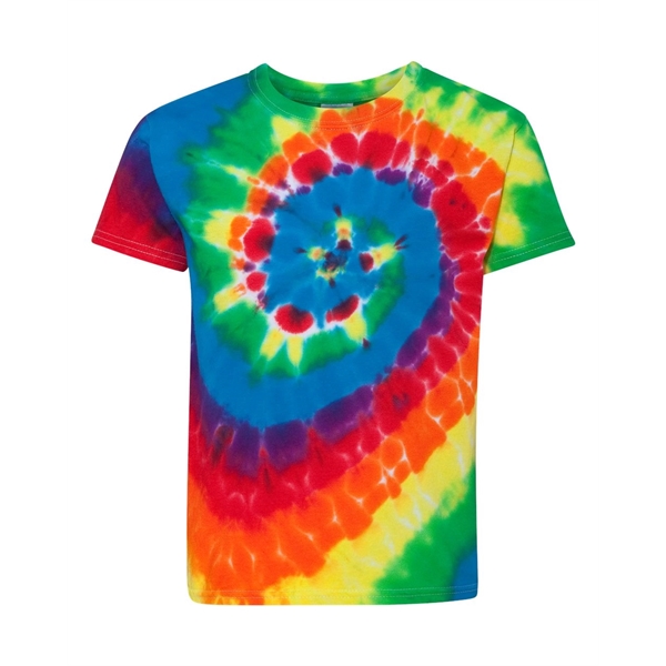 Dyenomite Youth Rainbow Cut-Spiral Tie-Dyed T-Shirt - Dyenomite Youth Rainbow Cut-Spiral Tie-Dyed T-Shirt - Image 18 of 20
