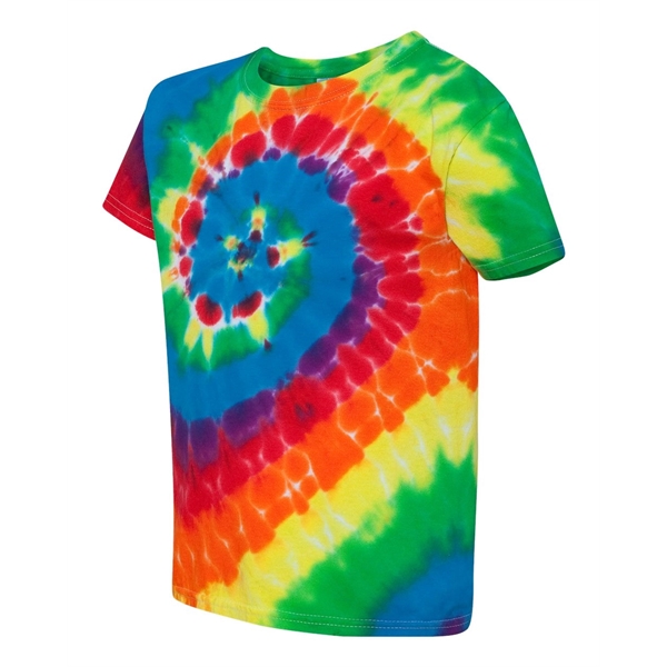 Dyenomite Youth Rainbow Cut-Spiral Tie-Dyed T-Shirt - Dyenomite Youth Rainbow Cut-Spiral Tie-Dyed T-Shirt - Image 19 of 20