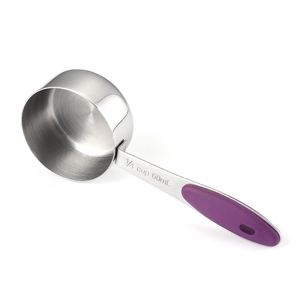 5Pcs Stainless Steel Measuring Cup With Silicone Handle - 5Pcs Stainless Steel Measuring Cup With Silicone Handle - Image 3 of 3