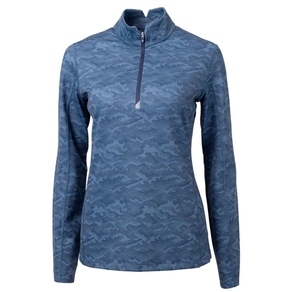 Cutter & Buck Traverse Stretch Eco Camo Print Quarter Zip... - Cutter & Buck Traverse Stretch Eco Camo Print Quarter Zip... - Image 0 of 5