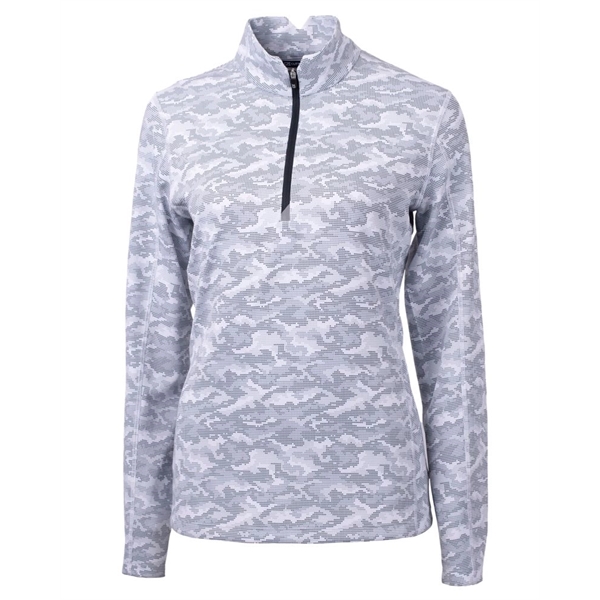 Cutter & Buck Traverse Stretch Eco Camo Print Quarter Zip... - Cutter & Buck Traverse Stretch Eco Camo Print Quarter Zip... - Image 2 of 5