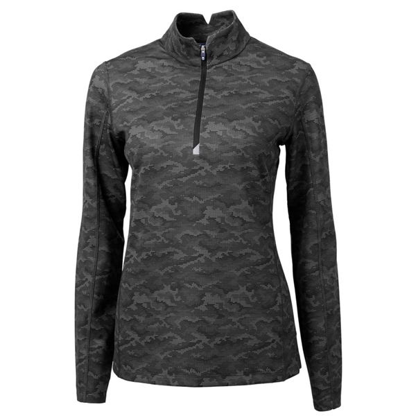 Cutter & Buck Traverse Stretch Eco Camo Print Quarter Zip... - Cutter & Buck Traverse Stretch Eco Camo Print Quarter Zip... - Image 3 of 5