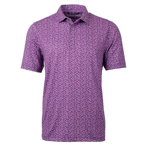 Cutter & Buck Pike Magnolia Print Stretch Mens Polo - Cutter & Buck Pike Magnolia Print Stretch Mens Polo - Image 4 of 6