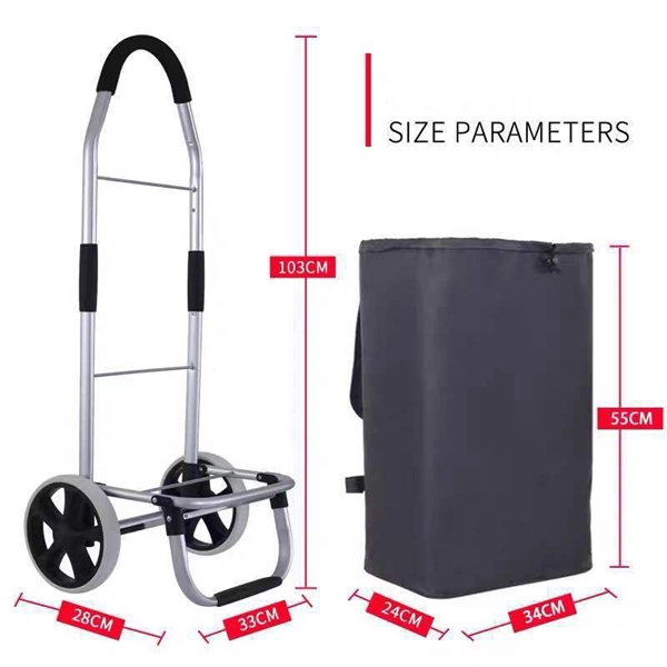 Grocery Shopping Cart with Removable Bag - Grocery Shopping Cart with Removable Bag - Image 2 of 2