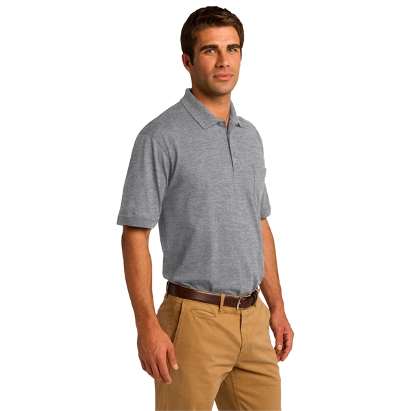 Port & Company Core Blend Jersey Knit Pocket Polo. - Port & Company Core Blend Jersey Knit Pocket Polo. - Image 46 of 48