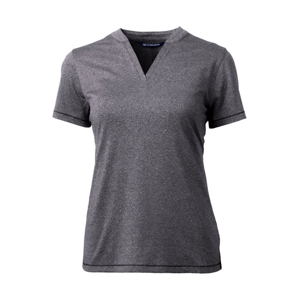 Custom Cutter & Buck Forge Eco Heathered Stretch Womens Blade Top
