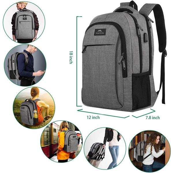 Travel Laptop Backpack with USB Charging Port - Travel Laptop Backpack with USB Charging Port - Image 3 of 3