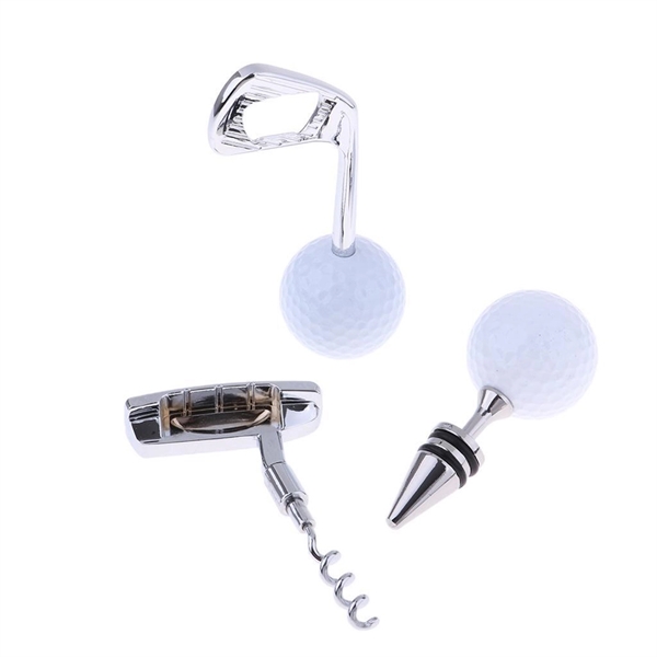 Novelty Golf Ball Wine Stopper Beer opener Gift Set - Novelty Golf Ball Wine Stopper Beer opener Gift Set - Image 1 of 4